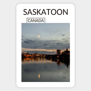 Saskatoon Saskatchewan Canada Panoramic View Skyline Cityscape Gift for Canadian Canada Day Present Souvenir T-shirt Hoodie Apparel Mug Notebook Tote Pillow Sticker Magnet Sticker